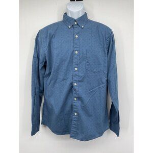 Sonoma Mens Blue Button-Down Long-Sleeve Shirt With Pocket M Cotton Blend